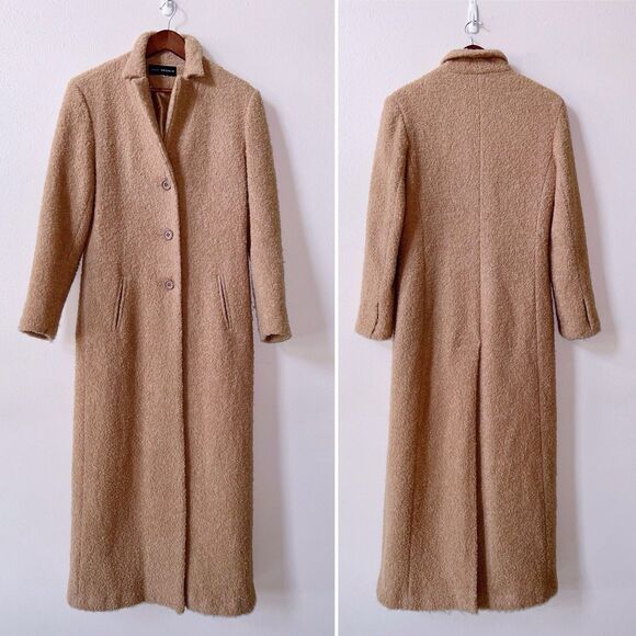 Dale Dressin Jackets & Blazers - DALE DRESSIN Vintage Maxi Coat Small Curly Wool Boucle Long Duster USA
